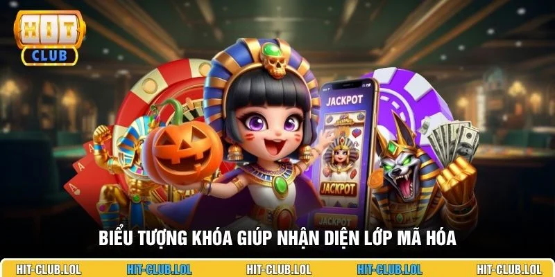 Biểu tượng khóa giúp nhận diện lớp mã hóa