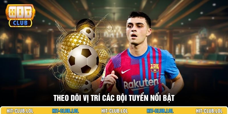 Theo dõi vị trí các đội tuyển nổi bật